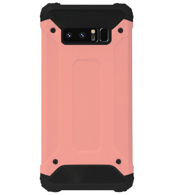 WLONS Rubber Kunststof Bumper Case Hoesje voor Samsung Galaxy Note 8 - Goud Rose