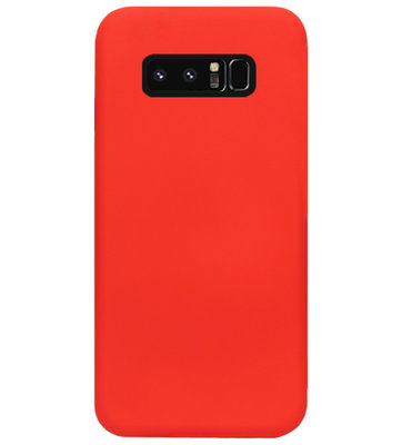 ADEL Siliconen Back Cover Softcase Hoesje voor Samsung Galaxy Note 8 - Rood