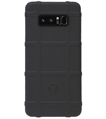 RUGGED SHIELD Rubber Bumper Case Hoesje voor Samsung Galaxy Note 8 - Zwart