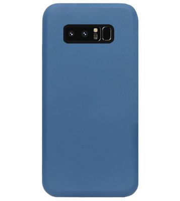 ADEL Premium Siliconen Back Cover Softcase Hoesje voor Samsung Galaxy Note 8 - Blauw