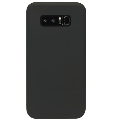 ADEL Siliconen Back Cover Softcase Hoesje voor Samsung Galaxy Note 8 - Zwart