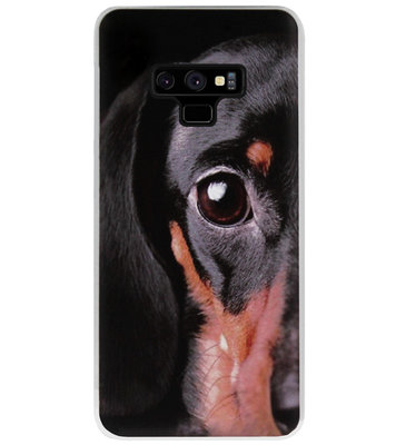 ADEL Siliconen Back Cover Softcase Hoesje voor Samsung Galaxy Note 9 - Teckel Hond