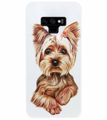 ADEL Siliconen Back Cover Softcase Hoesje voor Samsung Galaxy Note 9 - Yorkshire Terrier Hond