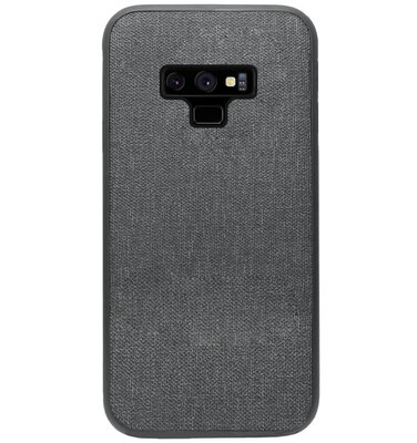 ADEL Siliconen Back Cover Softcase Hoesje voor Samsung Galaxy Note 9 - Stoffen Textiel Grijs