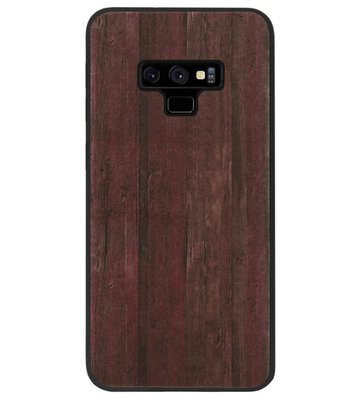 ADEL Siliconen Back Cover Softcase Hoesje voor Samsung Galaxy Note 9 - Hout Design Bruin