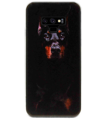 ADEL Siliconen Back Cover Softcase Hoesje voor Samsung Galaxy Note 9 - Dobermann Pinscher Hond