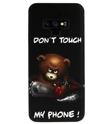 ADEL Siliconen Back Cover Softcase Hoesje voor Samsung Galaxy Note 9 - Don't Touch My Phone Beren