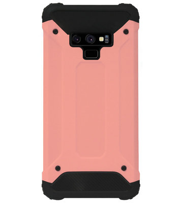 WLONS Rubber Kunststof Bumper Case Hoesje voor Samsung Galaxy Note 9 - Goud Rose