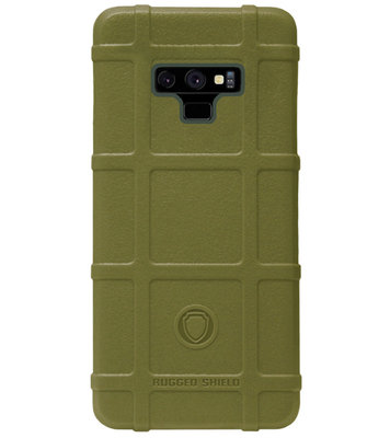 RUGGED SHIELD Rubber Bumper Case Hoesje voor Samsung Galaxy Note 9 - Groen