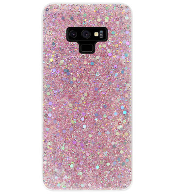 ADEL Premium Siliconen Back Cover Softcase Hoesje voor Samsung Galaxy Note 9 - Bling Bling Roze