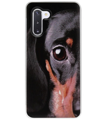 ADEL Siliconen Back Cover Softcase Hoesje voor Samsung Galaxy Note 10 - Teckel Hond