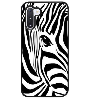 ADEL Siliconen Back Cover Softcase Hoesje voor Samsung Galaxy Note 10 - Zebra Wit