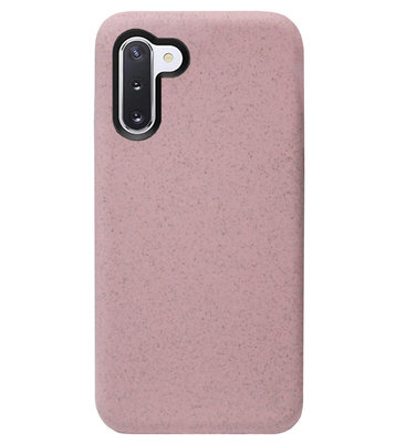 ADEL Tarwe Stro TPU Back Cover Softcase Hoesje voor Samsung Galaxy Note 10 - Duurzaam Afbreekbaar Milieuvriendelijk Roze