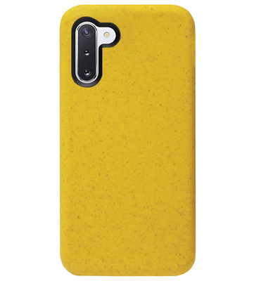 ADEL Tarwe Stro TPU Back Cover Softcase Hoesje voor Samsung Galaxy Note 10 - Duurzaam Afbreekbaar Milieuvriendelijk Geel