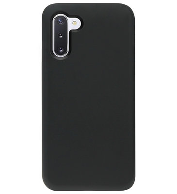 ADEL Tarwe Stro TPU Back Cover Softcase Hoesje voor Samsung Galaxy Note 10 - Duurzaam Afbreekbaar Milieuvriendelijk Zwart