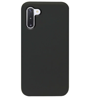 ADEL Siliconen Back Cover Softcase Hoesje voor Samsung Galaxy Note 10 - Zwart