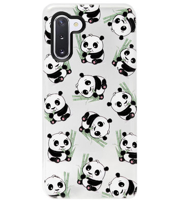ADEL Siliconen Back Cover Softcase Hoesje voor Samsung Galaxy Note 10 Plus - Panda Liggend