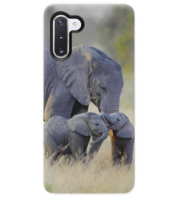 ADEL Siliconen Back Cover Softcase Hoesje voor Samsung Galaxy Note 10 Plus - Olifant Familie