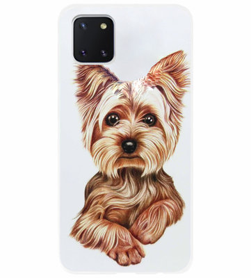 ADEL Siliconen Back Cover Softcase Hoesje voor Samsung Galaxy Note 10 Lite - Yorkshire Terrier Hond