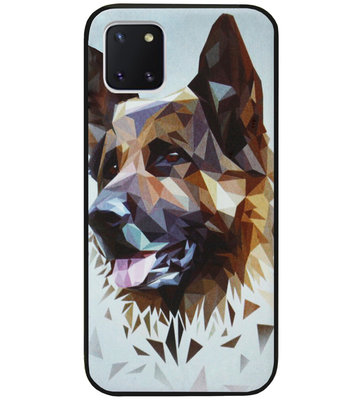 ADEL Siliconen Back Cover Softcase Hoesje voor Samsung Galaxy Note 10 Lite - Duitse Herder Hond
