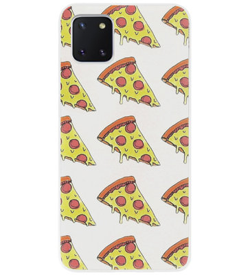 ADEL Siliconen Back Cover Softcase Hoesje voor Samsung Galaxy Note 10 Lite - Junkfood Pizza