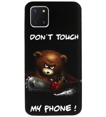 ADEL Siliconen Back Cover Softcase Hoesje voor Samsung Galaxy Note 10 Lite - Don't Touch My Phone Beren