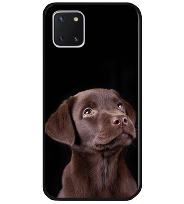 ADEL Siliconen Back Cover Softcase Hoesje voor Samsung Galaxy Note 10 Lite - Labrador Retriever Hond Bruin