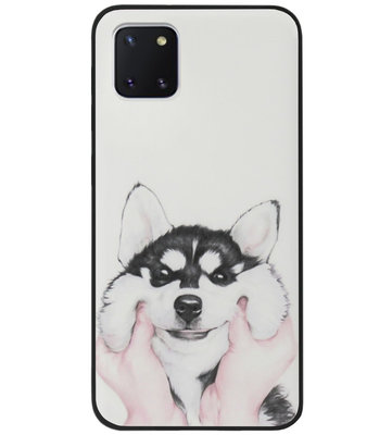 ADEL Siliconen Back Cover Softcase Hoesje voor Samsung Galaxy Note 10 Lite - Husky Hond