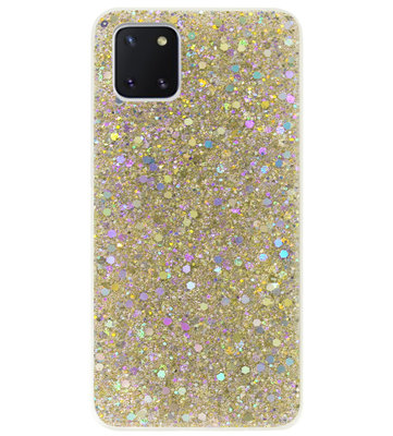 ADEL Premium Siliconen Back Cover Softcase Hoesje voor Samsung Galaxy Note 10 Lite - Bling Bling Glitter Goud