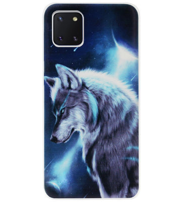 ADEL Siliconen Back Cover Softcase Hoesje voor Samsung Galaxy Note 10 Lite - Wolf