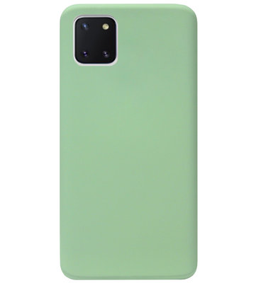 ADEL Premium Siliconen Back Cover Softcase Hoesje voor Samsung Galaxy Note 10 Lite - Lichtgroen