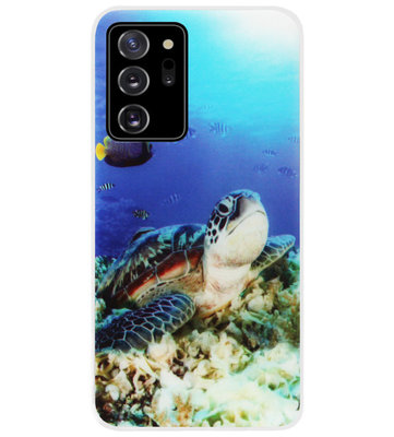 ADEL Siliconen Back Cover Softcase Hoesje voor Samsung Galaxy Note 20 - Schildpad