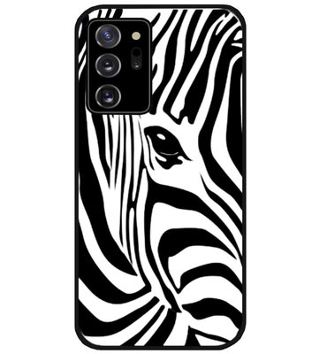ADEL Siliconen Back Cover Softcase Hoesje voor Samsung Galaxy Note 20 - Zebra Wit