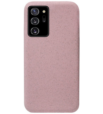ADEL Tarwe Stro TPU Back Cover Softcase Hoesje voor Samsung Galaxy Note 20 - Duurzaam Afbreekbaar Milieuvriendelijk Roze