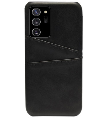 ADEL Kunstleren Back Cover Pasjes Hoesje voor Samsung Galaxy Note 20 - Zwart