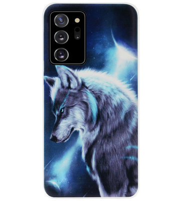 ADEL Siliconen Back Cover Softcase Hoesje voor Samsung Galaxy Note 20 - Wolf