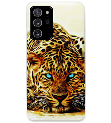 ADEL Siliconen Back Cover Softcase Hoesje voor Samsung Galaxy Note 20 - Tijger