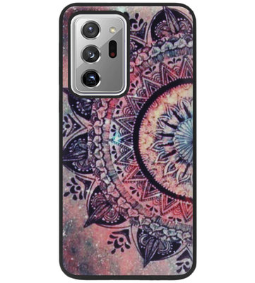 ADEL Siliconen Back Cover Softcase Hoesje voor Samsung Galaxy Note 20 Ultra - Mandala Bloemen Rood