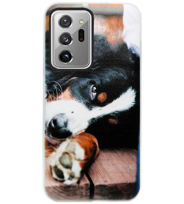 ADEL Siliconen Back Cover Softcase Hoesje voor Samsung Galaxy Note 20 Ultra - Berner Sennenhond