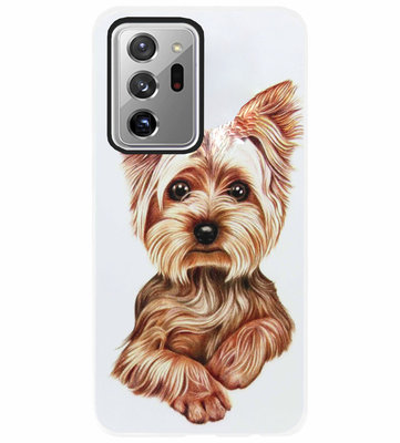ADEL Siliconen Back Cover Softcase Hoesje voor Samsung Galaxy Note 20 Ultra - Yorkshire Terrier Hond