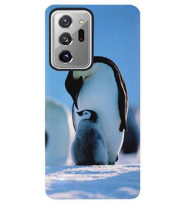 ADEL Siliconen Back Cover Softcase Hoesje voor Samsung Galaxy Note 20 Ultra - Pinguin Blauw
