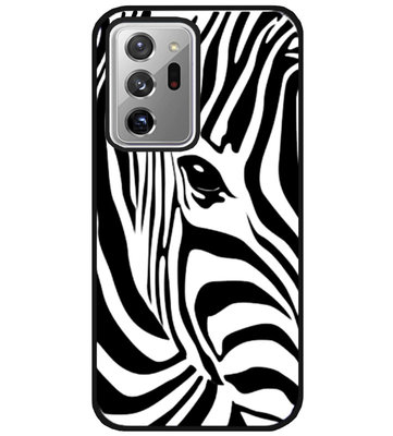 ADEL Siliconen Back Cover Softcase Hoesje voor Samsung Galaxy Note 20 Ultra - Zebra Wit