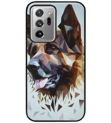 ADEL Siliconen Back Cover Softcase Hoesje voor Samsung Galaxy Note 20 Ultra - Duitse Herder Hond
