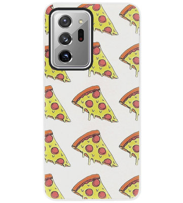 ADEL Siliconen Back Cover Softcase Hoesje voor Samsung Galaxy Note 20 Ultra - Junkfood Pizza