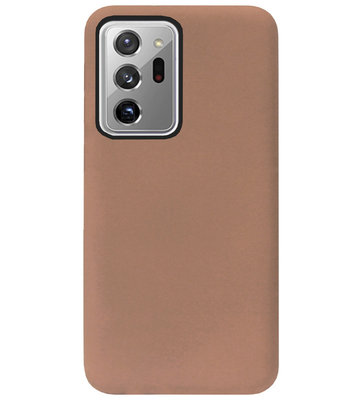 ADEL Siliconen Back Cover Softcase Hoesje voor Samsung Galaxy Note 20 Ultra - Bruin