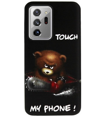 ADEL Siliconen Back Cover Softcase Hoesje voor Samsung Galaxy Note 20 Ultra - Don't Touch My Phone Beren