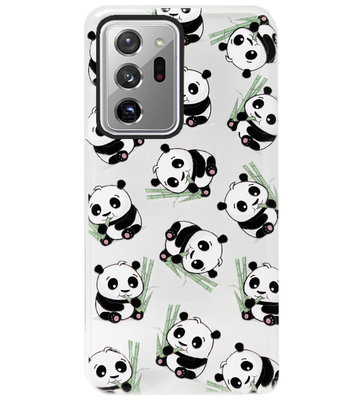 ADEL Siliconen Back Cover Softcase Hoesje voor Samsung Galaxy Note 20 Ultra - Panda Liggend