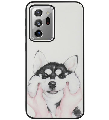 ADEL Siliconen Back Cover Softcase Hoesje voor Samsung Galaxy Note 20 Ultra - Husky Hond
