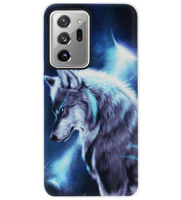 ADEL Siliconen Back Cover Softcase Hoesje voor Samsung Galaxy Note 20 Ultra - Wolf