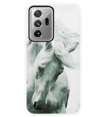 ADEL Siliconen Back Cover Softcase Hoesje voor Samsung Galaxy Note 20 Ultra - Paarden